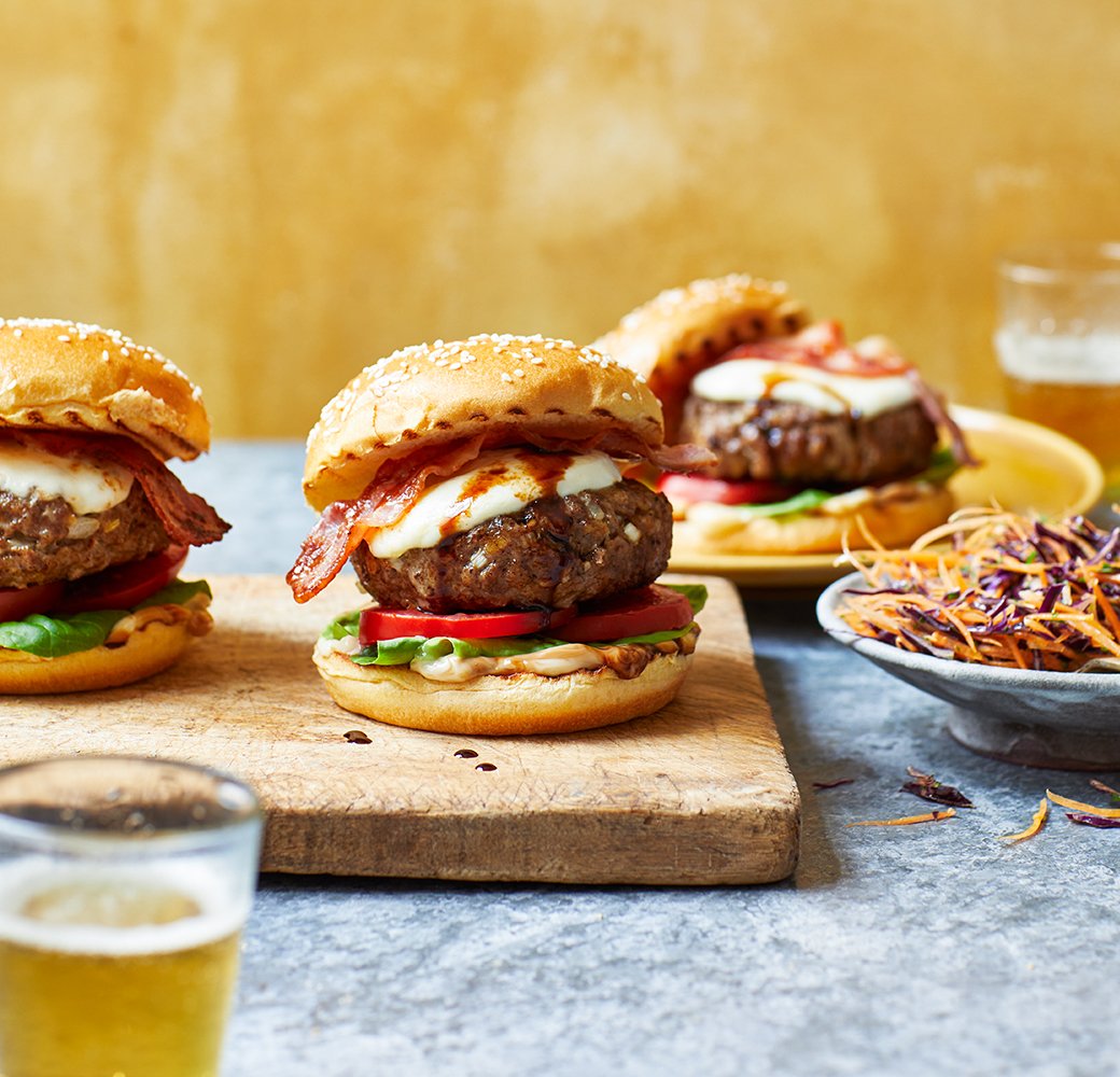 Hamburger schiacciato alla pancetta 