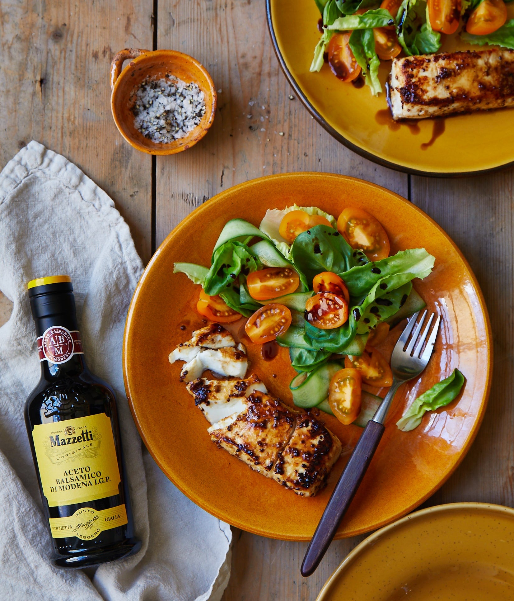 Halibut alla griglia glassato all'Aceto Balsamico di Modena